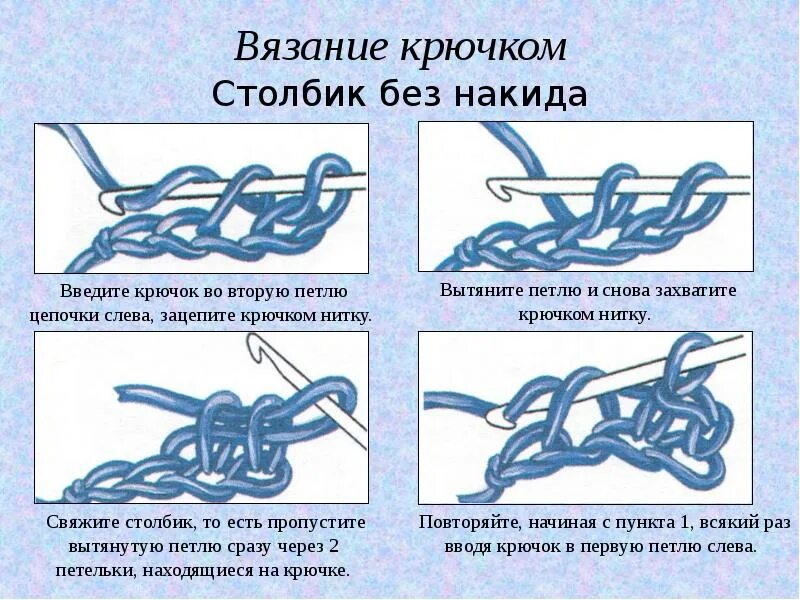 Вязание крючком без накида для начинающих. Схема вязания столбика без накида крючком. как вяжется столбик без накида. как связать столбик без накида крючком. столбик без накида крючком схема.