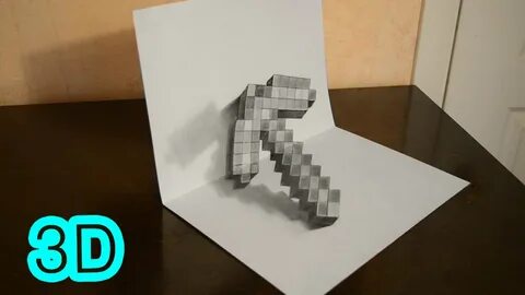 Нарисовать майнкрафт 3д