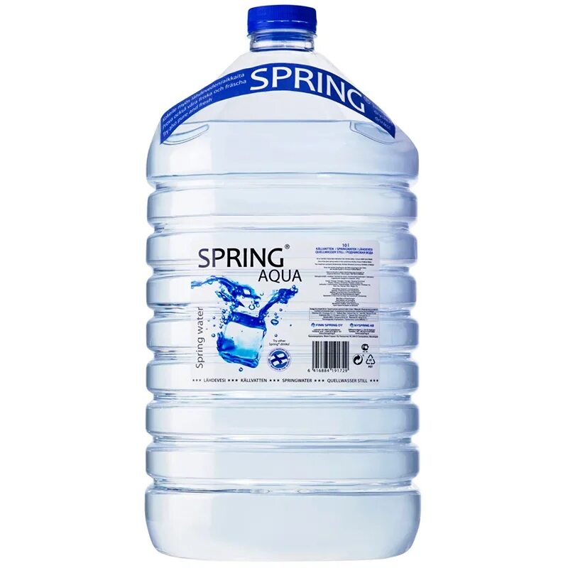 Воды до 10 16 с. Вода Spring Aqua. Финская вода Spring Aqua. Вода питьевая 10л бутилированная. 10 Литров воды.