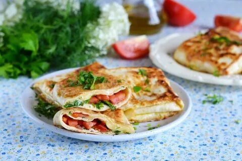Быстрый завтрак лаваш с яйцом