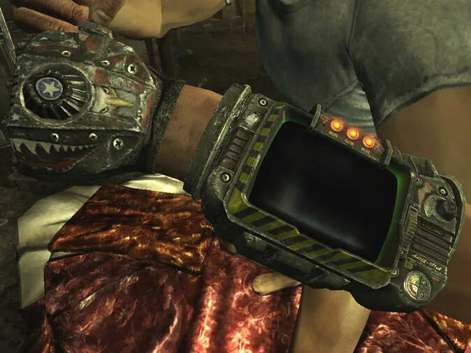 Fallout 3 геймпад. Пип бой fallout 3. фоллаут 3 бой. часы фоллаут 3. ripper fallout 3.