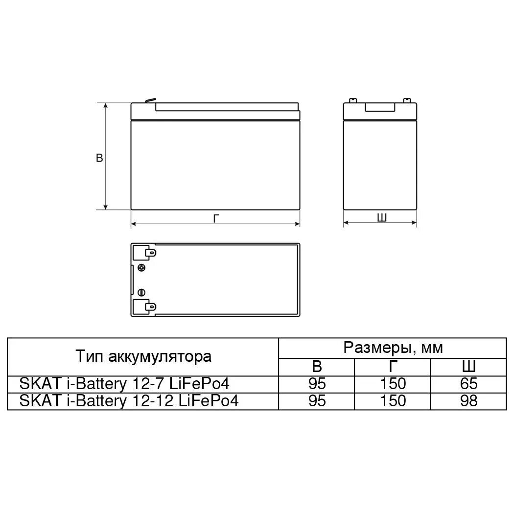 Skat i battery. Аккумулятор Skat i-Battery 12-7 lifepo4. АКБ 7 Ач 12в размер клемм. АКБ 7ач габариты. Аккумулятор 7ач 12в габариты.