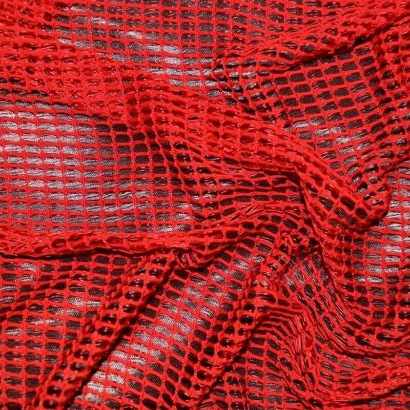 Красная сетка. Красная сетка на белом фоне. Сетка фасадная 75 г (3х50 м). Сетка для гороха. Сетка формовочная - 150мм, 10м.
