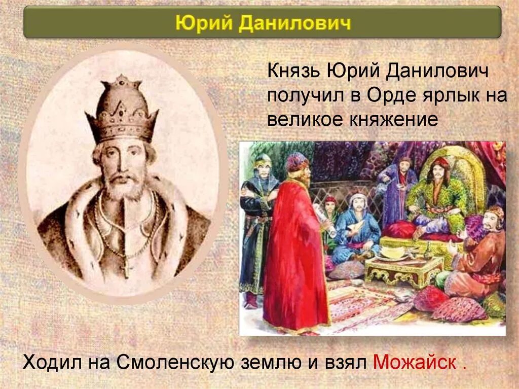 Деятельность князя юрия даниловича. Деятельность князя юрия даниловича