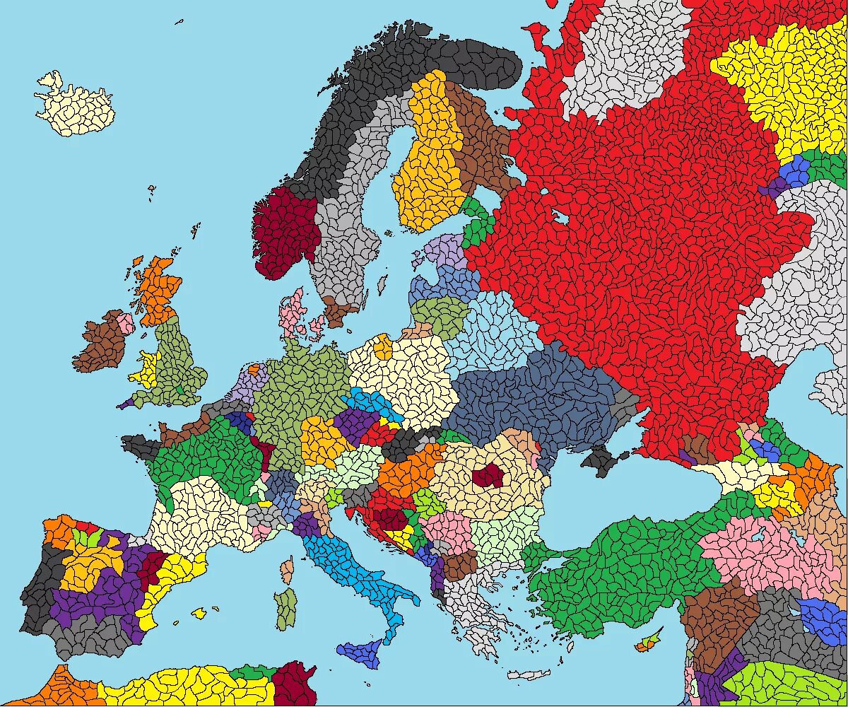 Europe of the mapping