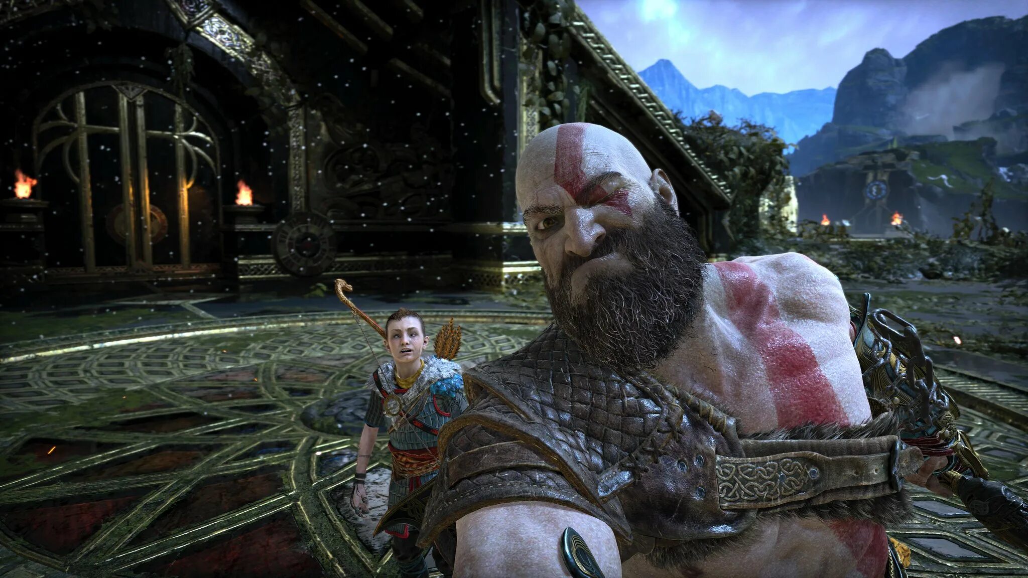 Год оф вар рагнарек тюр. Кратос ragnarok. Гот оф рагнарек. Кратос бог войны арт. Бог войны рагнарек атрей.