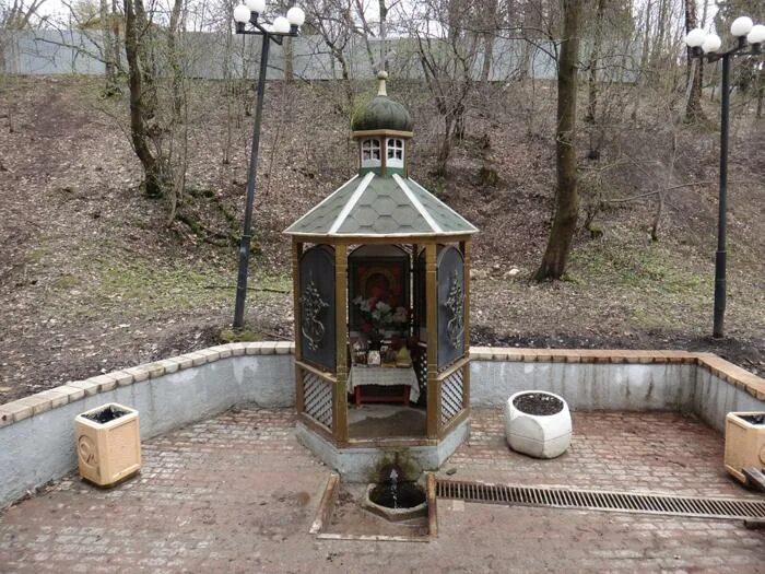 Родник г москва. Родник Казанской Божьей матери Подрезково. Парк Подрезково Химки Родник. Подрезково Святой источник. Святой источник Георгия Победоносца Химки.