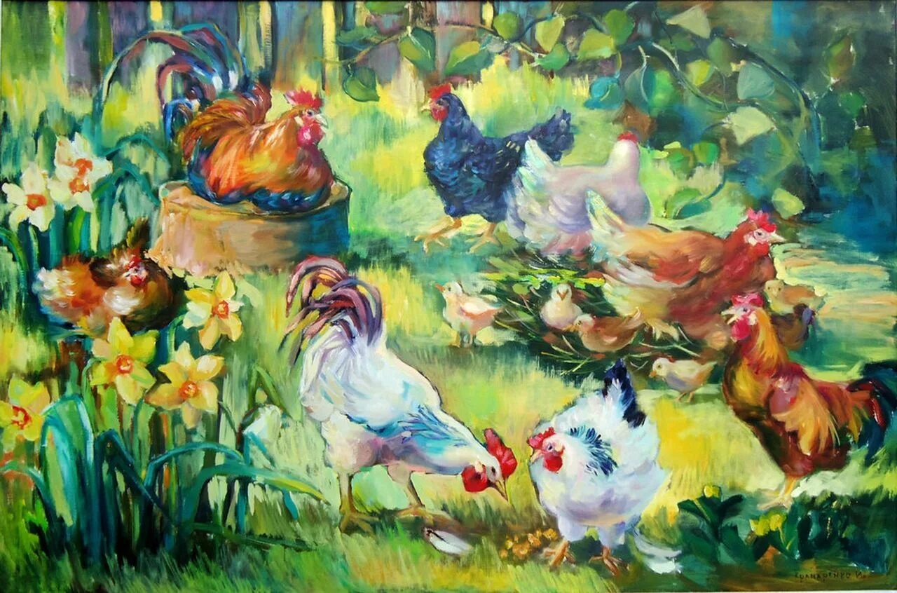 Картины с курами