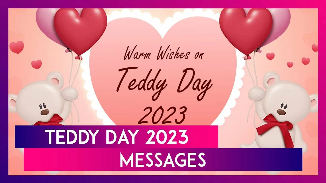 Happy Teddy Day. Valentine's Day Teddy Bear короткое. Видео.