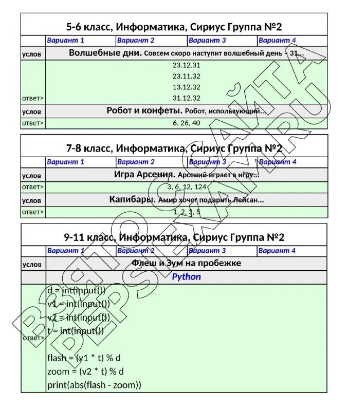Сириус информатика 9 класс ответы. Сириус информатика 9 класс ответы