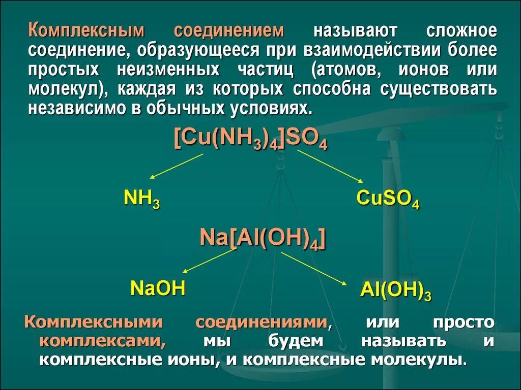 Слова химических соединений