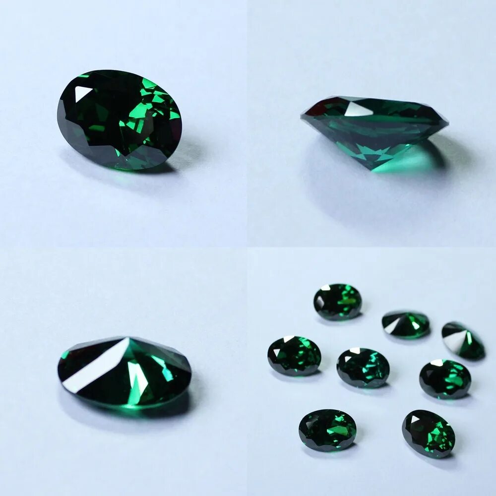 Created Russian Emerald Princess Cut 5mm 0.6 Carat Loose Zambian Emeralds Price 