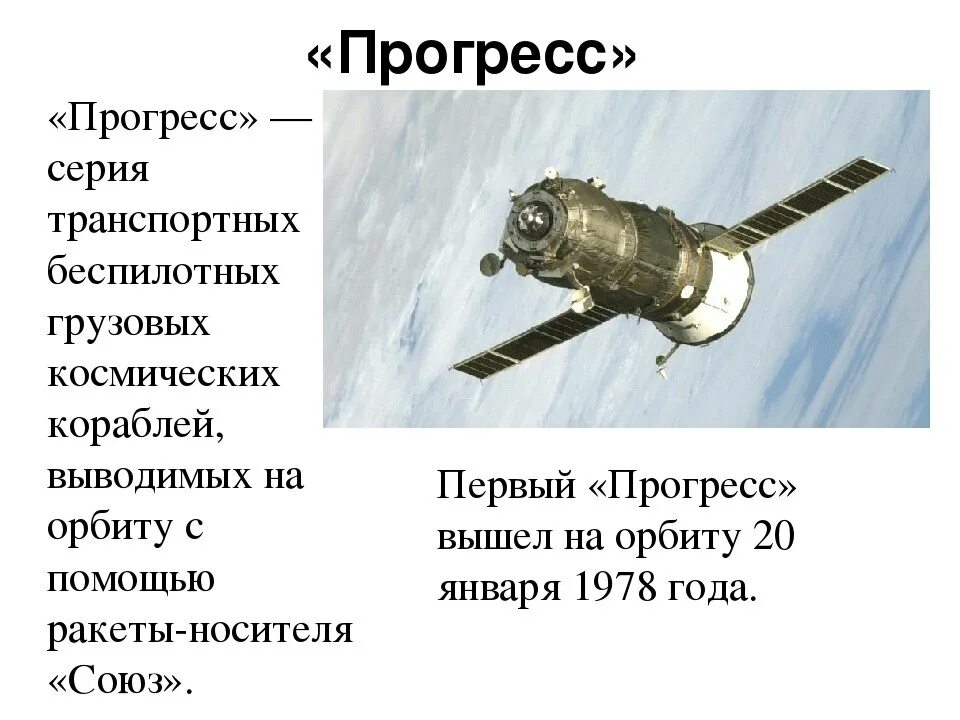 Сообщение прогресс 21 века. Прогресс 11ф615а15. корабль прогресс 1978. грузовой космический корабль «прогресс-1».. название первого космического корабля.