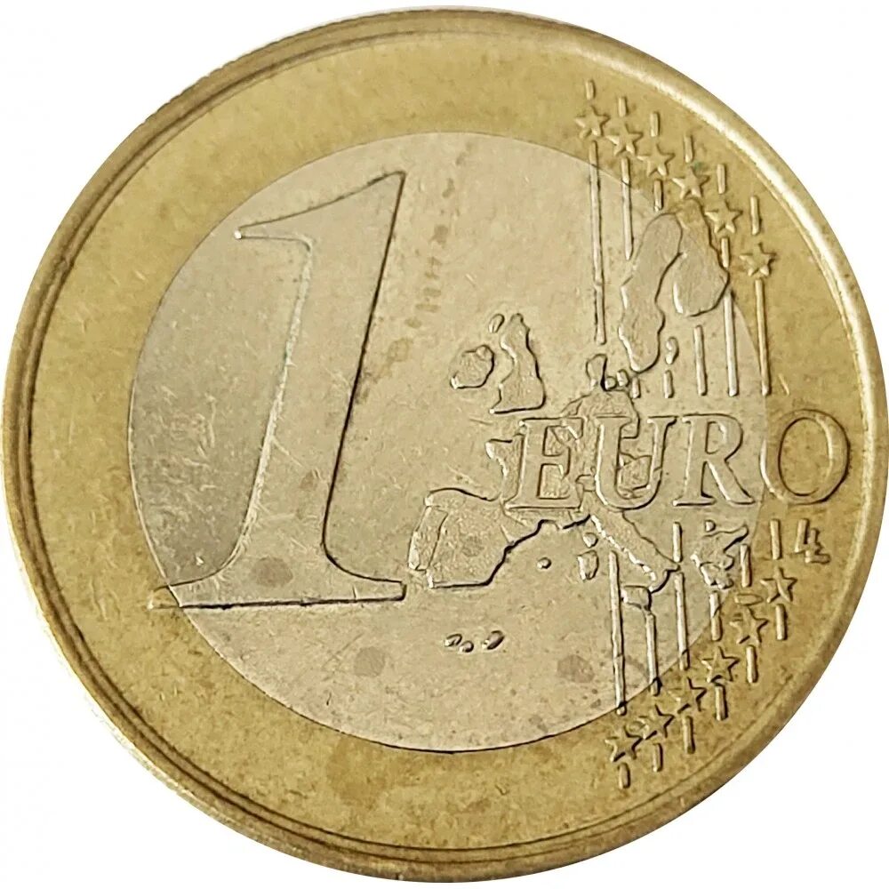 Монета 1 евро 2002 года. Монета 1 евро 2002 года