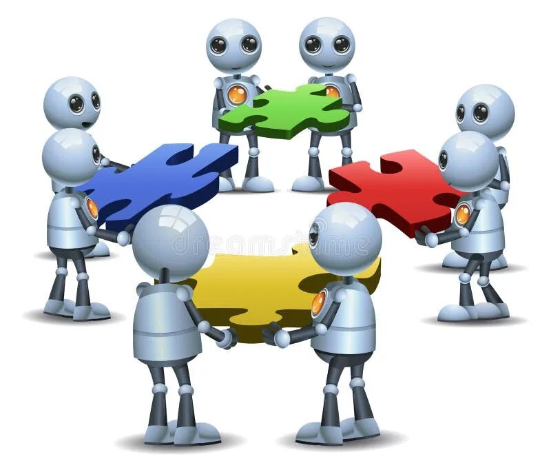 Программирование группы роботов для совместной работы