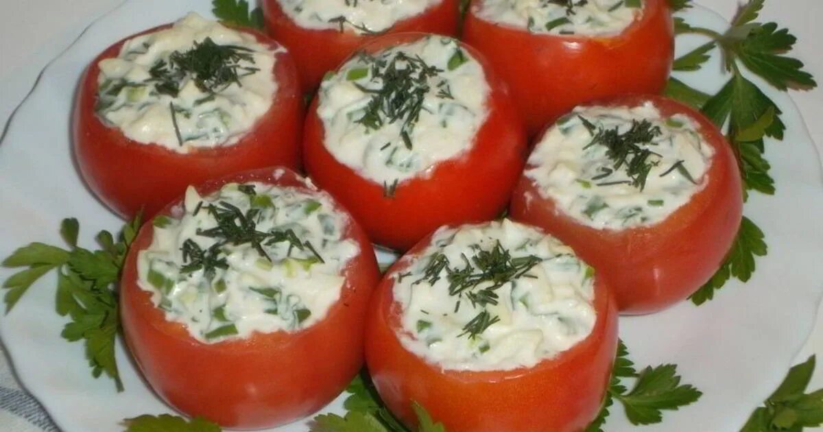 Помидоры фаршированные яйцами рецепт