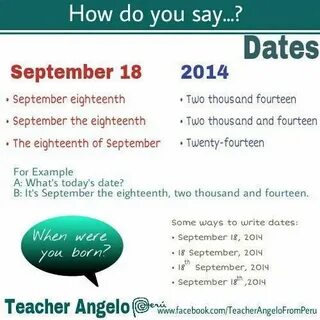 Saying the date