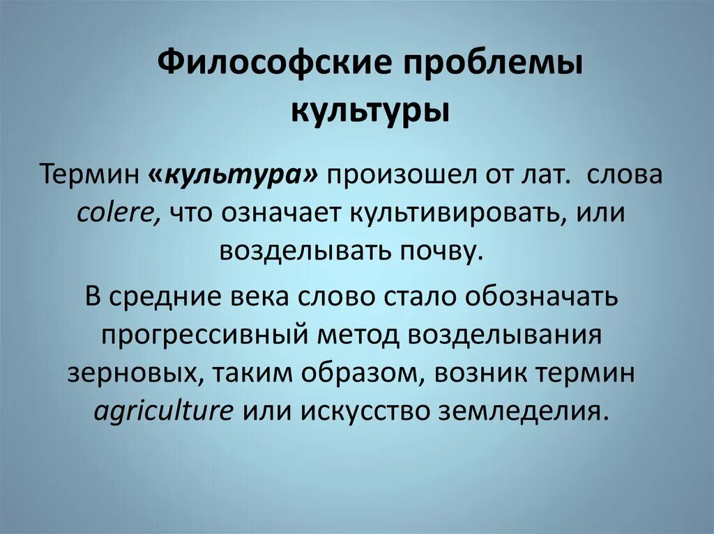 Национально культурные проблемы