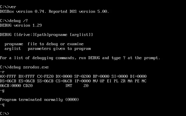 Режима dos. DOSBOX отладчик. Debug команды. MS dos DOSBOX.