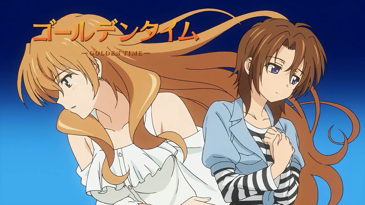 Time the animation 2. Золотая пора банри и линда. золотая пора персонажи линда. ниджиген золотая пора. golden time аниме банри и линда.