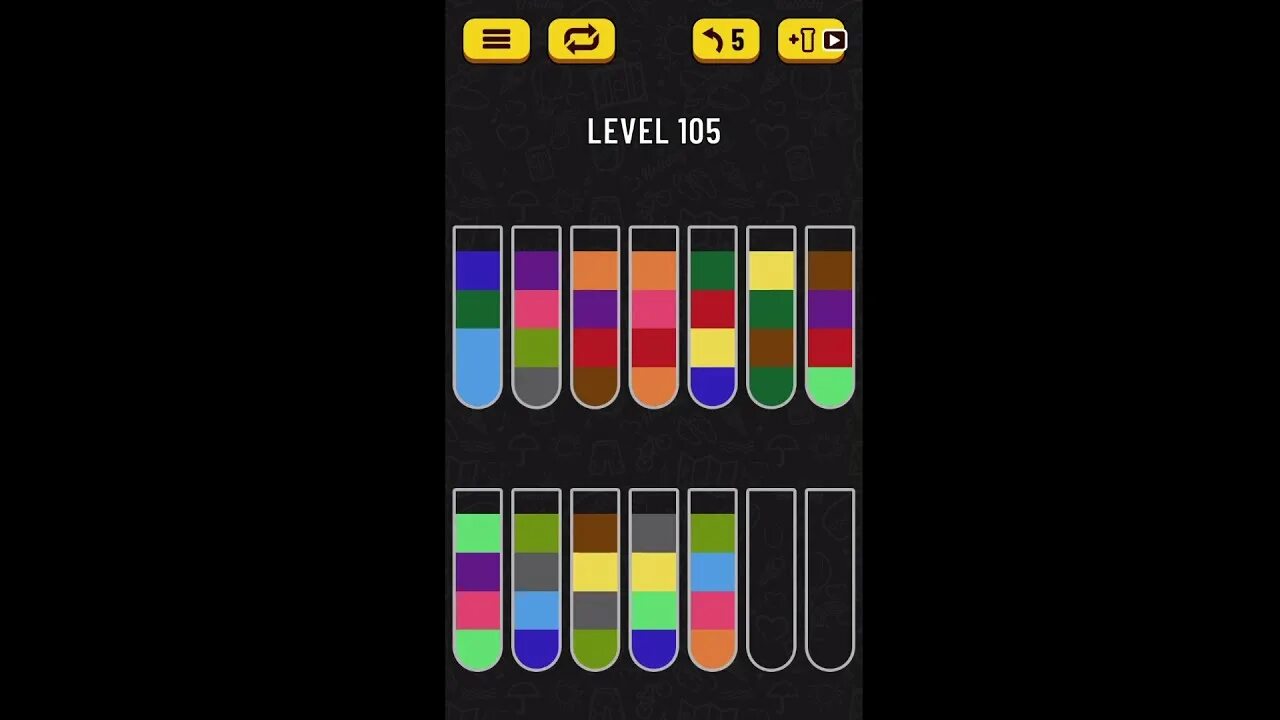 Water sort 105. Level 105 уровень. water sort puzzle 105 level. сортировка воды 105 уровень. water sort puzzle 125 уровень.