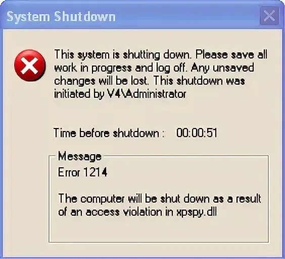 System shutting down