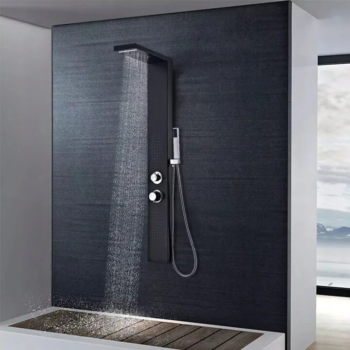 Душевая панель Hansa Smart Shower 58200100. Душевая панель Duschy ALUM 903-19. Душевая панель Systempool Bend Mix хром 89200. Душевая панель Jacuzzi es built in 9449-05580 хром.