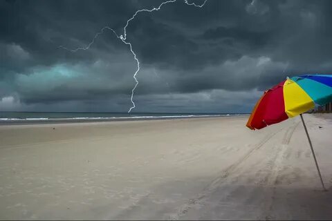 Rain beach