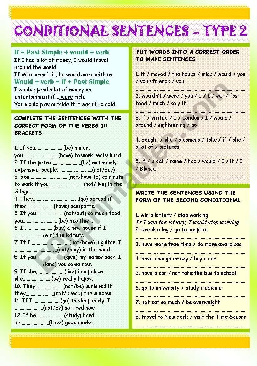 Second conditional form of the verbs. Conditional Type 2. Conditional sentences Type 1 and 2 ответы. Conditionals Types 1 and 2. Write the type of sentences