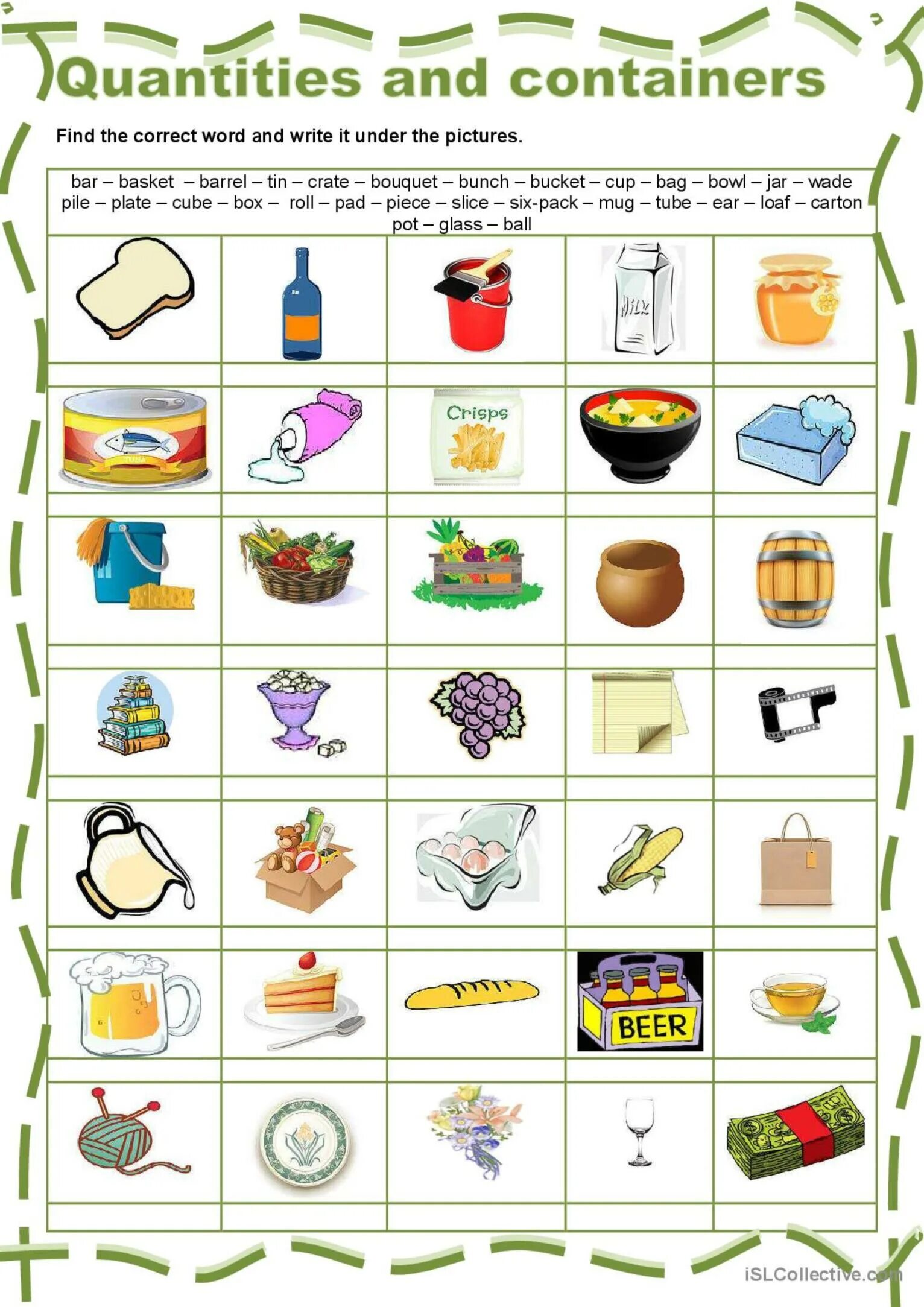 Find words in the box