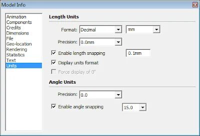 Sketchup как поменять единицы измерения