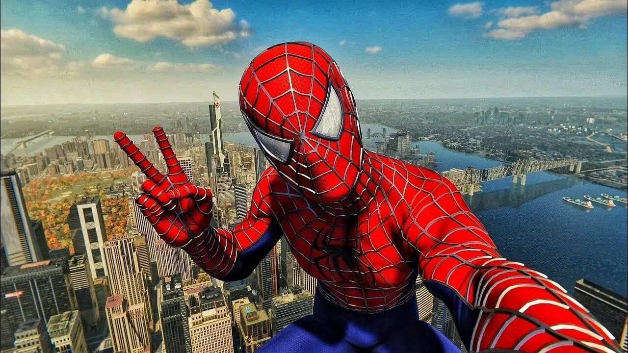 Человек паук как поставить русскую озвучку. Спайдер мэн. spider man ps4 sam raimi suit. spider man 4 sam raimi. человек паук город.
