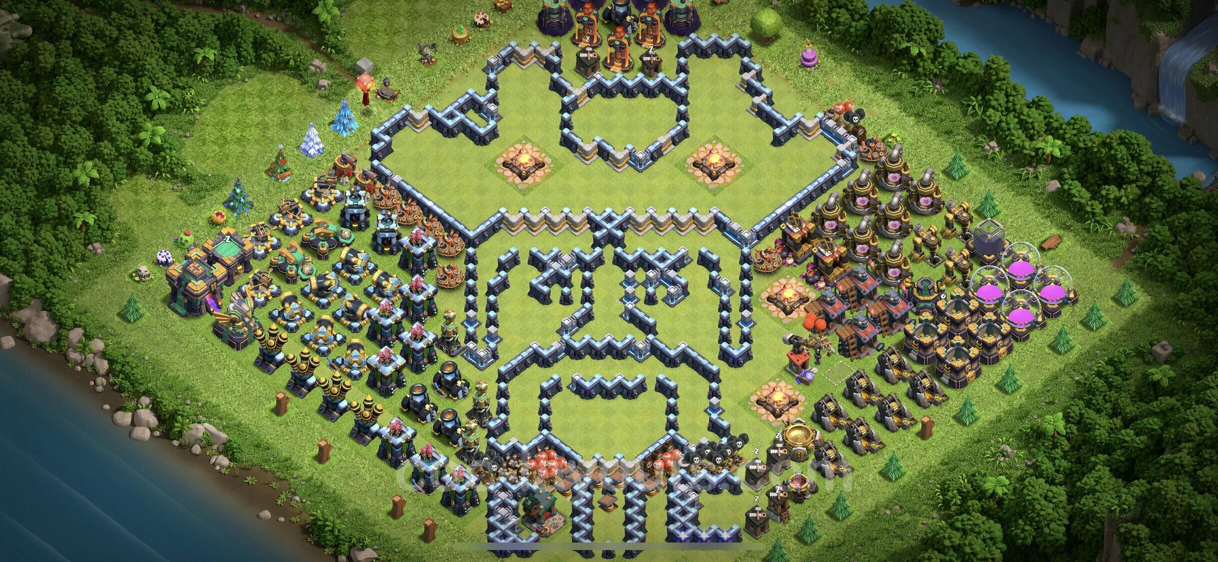 Clash of clans 14. 14 Ратуша Clash of Clans. Клэш оф кланс база 14. 14 ТХ В Clash of Clans. Клэш оф кланс ратуша 14 расстановка.