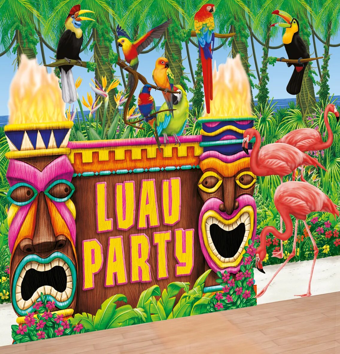 Луау. Декорации Гавайи Luau Party. Гавайи АЛОХА Тики бар. Гавайская вечеринка Aloha Party. Декорации Гавайи Тотем.