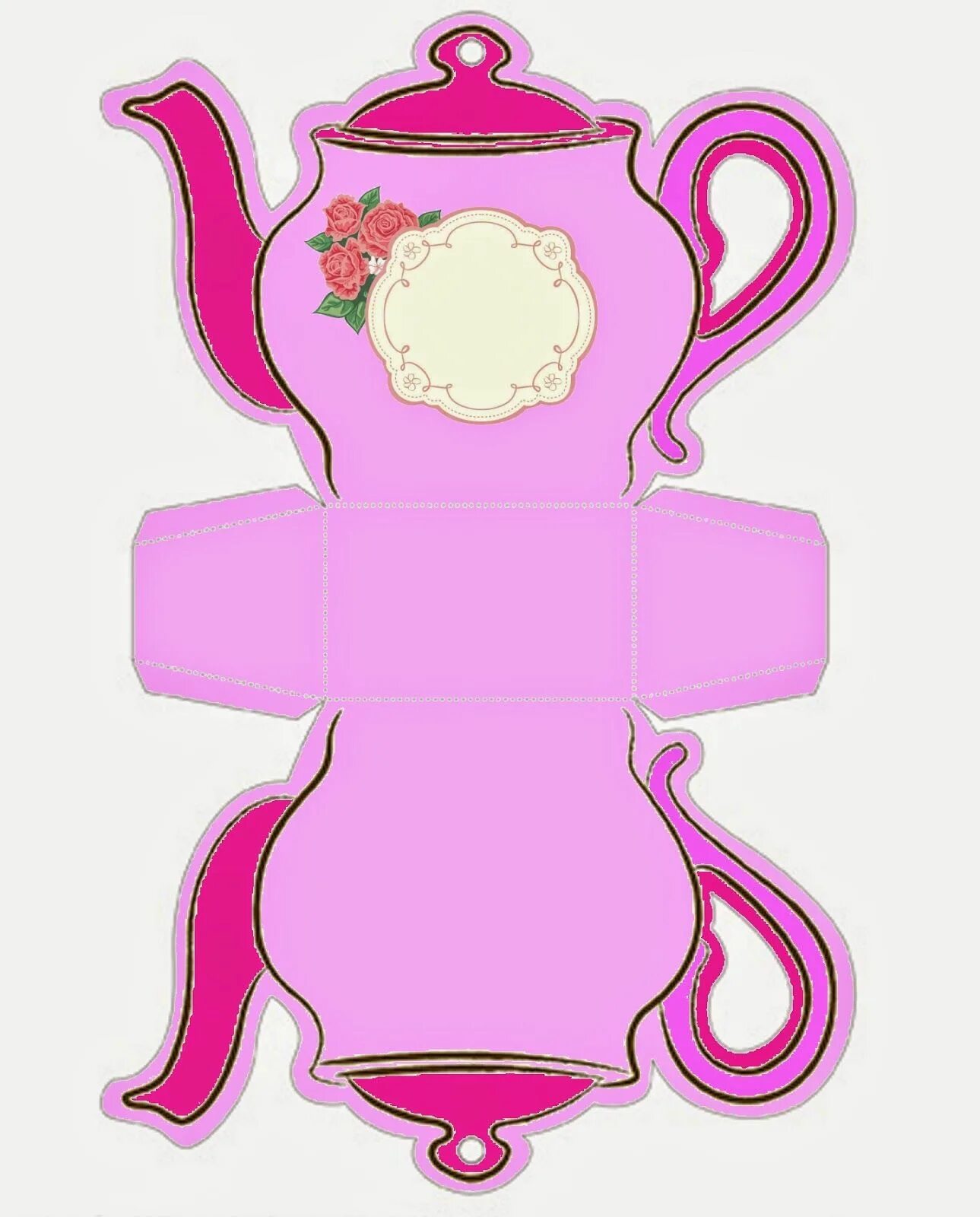 Шаблон чайника для вырезания из бумаги #felt #teapot #template teapot templates free printable Cut the teapot, handle a