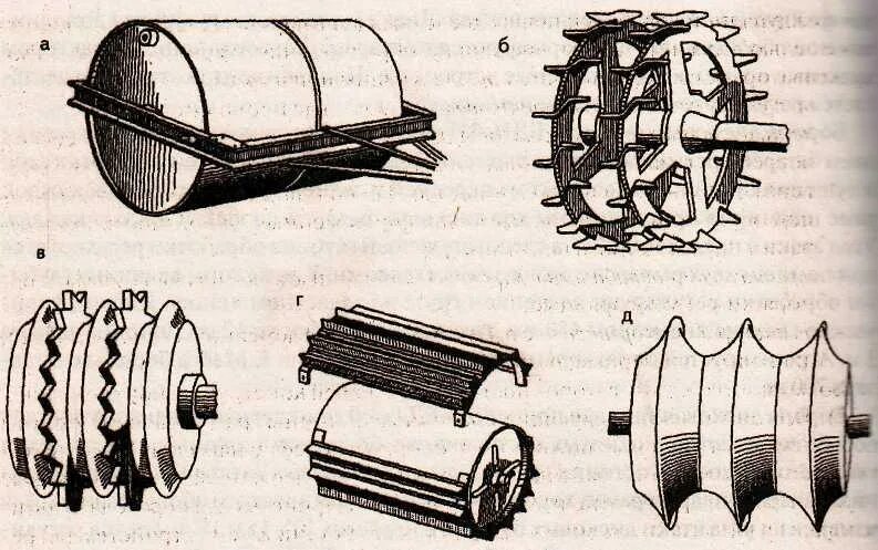 Рабочие органы катков. Основные типы катков. Рабочий орган катка. Кольчатый каток рис. Катков а а г