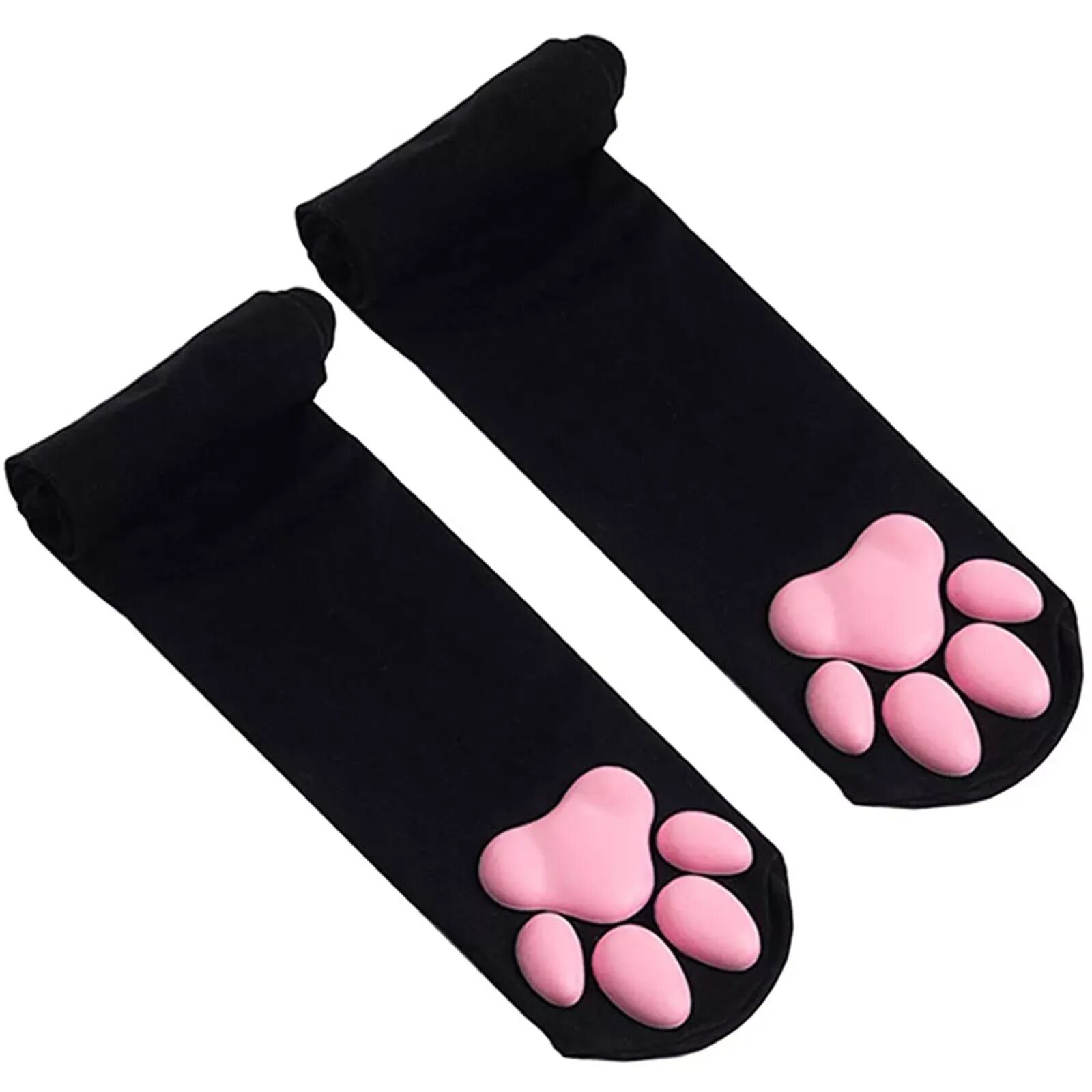 Long Socks Cat Paw Socks Knee. Paw Pads чулки. Гольфы кошачьи лапки. Чулки с кошачьими лапками. Колготки лапки