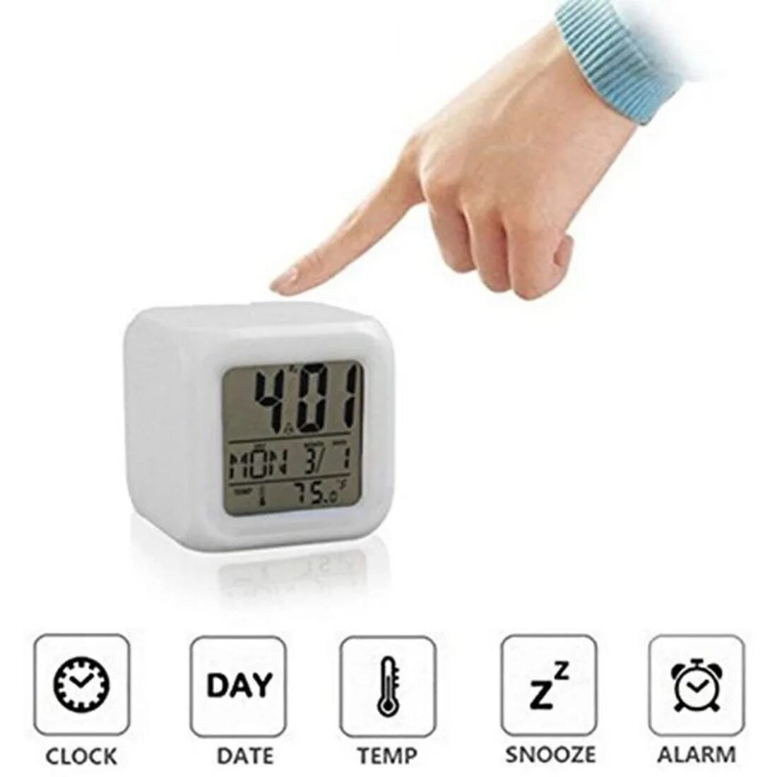 Time temp. Часы будильник led Color change. Часы будильник кубик Color change. Часы Color change Digital Alarm Clock. Будильник электронный с термометром, 2088b.