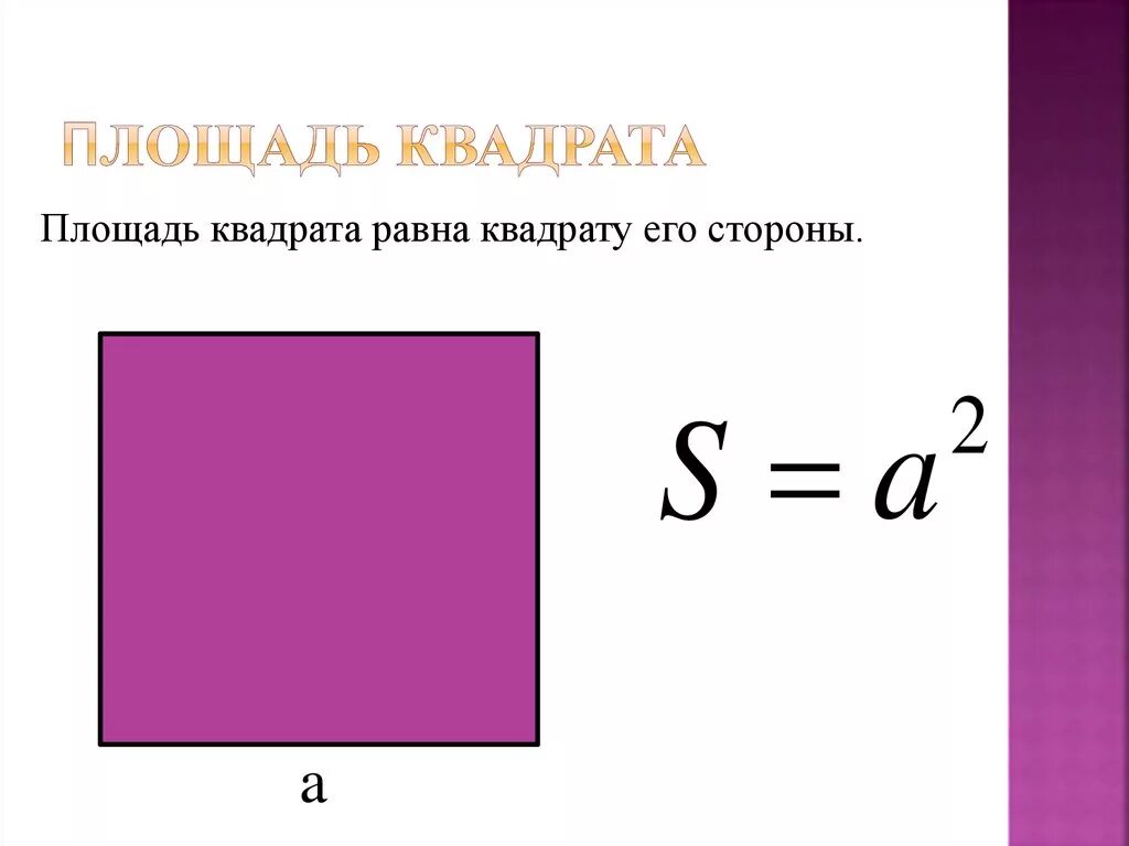 Какова площадь квадрата. Формула нахождения площади квадрата. Площадь квадрата формула 4кл. Формула площади квадрата 5 класс. Как найти площадь квадрата формула 3.