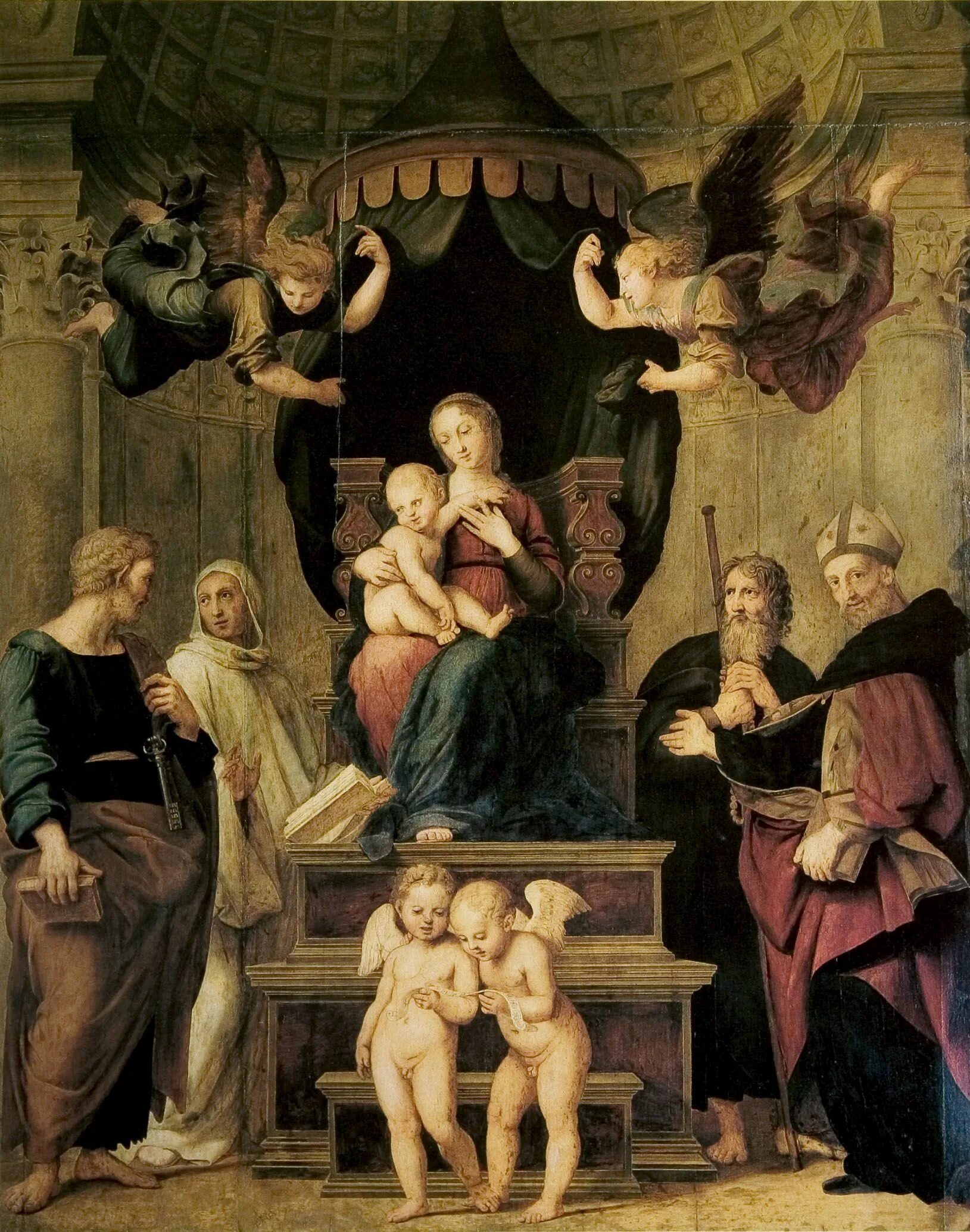 "Мадонна под балдахином" (1506-1508). Художественные эпохи возрождения
