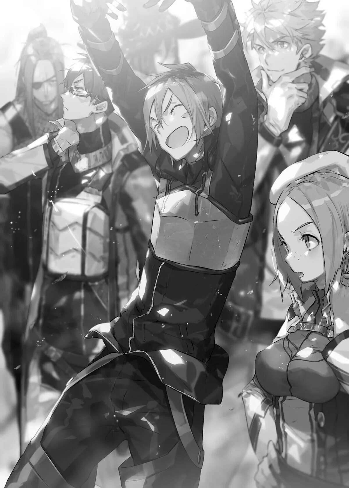 Ранобэ охотников. Гримгал ранобэ. grimgar of fantasy and ash ranobe illustrations.
