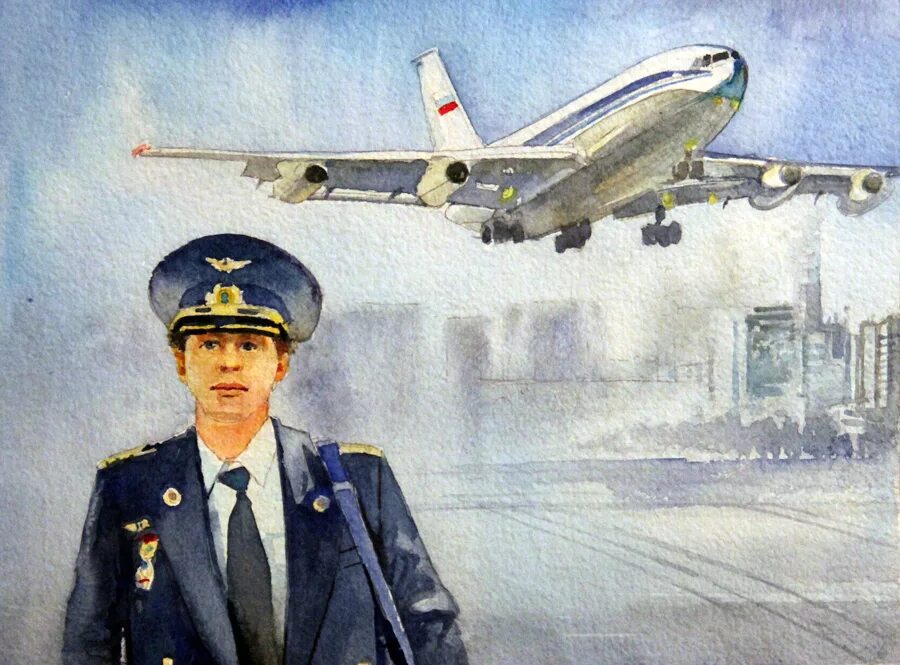 Ил-76 жирнов. Самолет на голубом фоне. Рисунок на тему авиация. Земля будущего дэйв кларк. Профессия летчик.