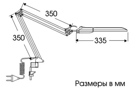 Лампа настольная дельта на струбцине