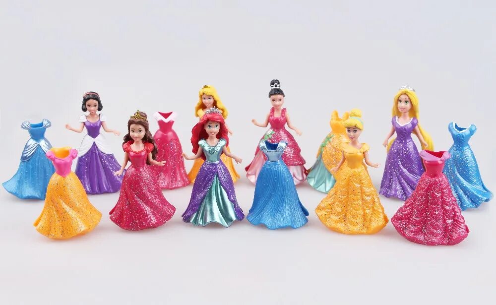 Купить принцесс дисней. Кукла Disney Disney Princess Magiclip. Принцессы Хасбро Дисней платья с прищепкой. Фигурка принцессы Анны с платьем Magiclip. Кукла мини Disney Princess со съемным платьем.