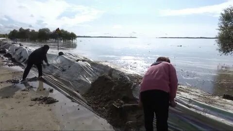 Жители построили дамбу
