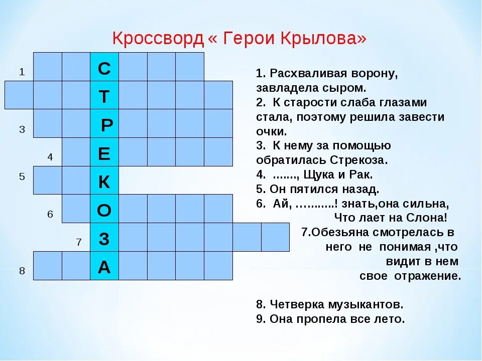 Кроссворд. Кроссворд по литературе. Кроссворд по литературному чтению. Литературный кроссворд.