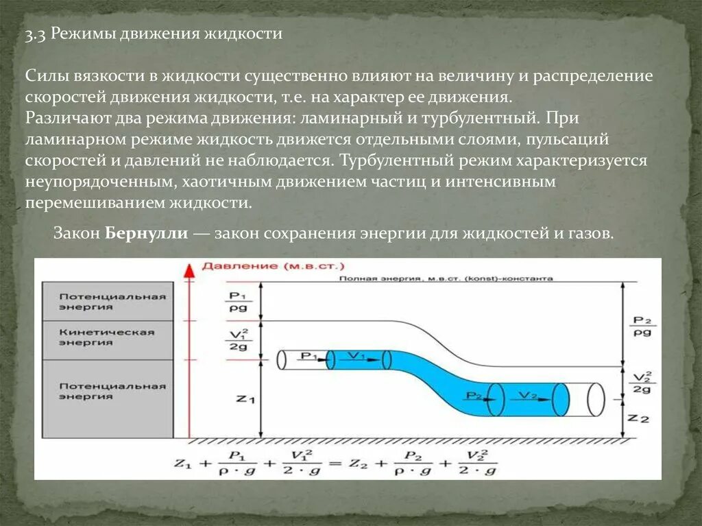 Сила потока жидкости. Движение жидкости физика. Понятие о режимах движения жидкости. Параллельно струйное движение жидкости. Режим движения воды