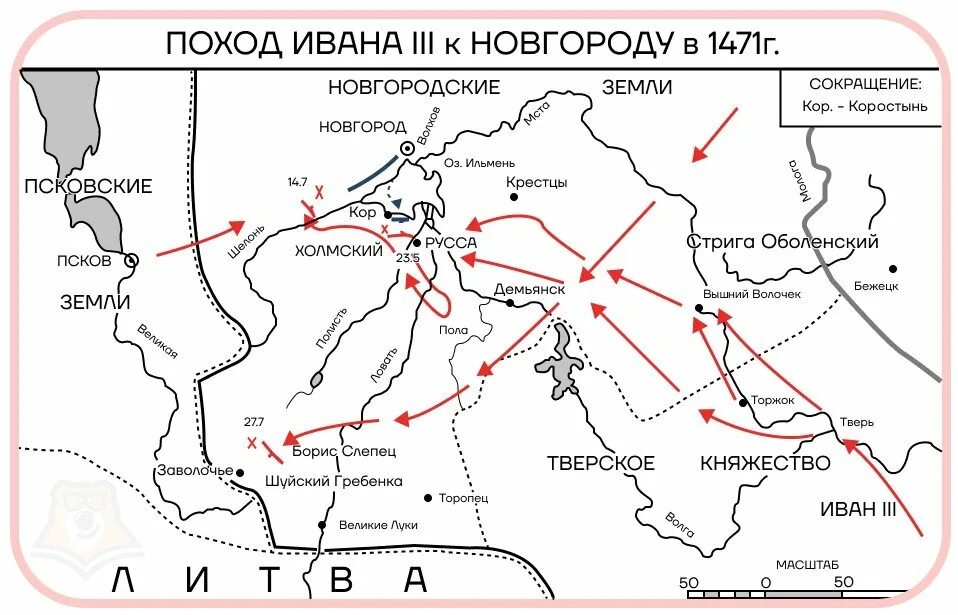 Когда опричное войско совершило поход на новгород. Поход Ивана 3 на Новгород. Поход Ивана 3 на Новгород карта. Битва на реке Шелонь карта. Поход Ивана на Новгород карта.