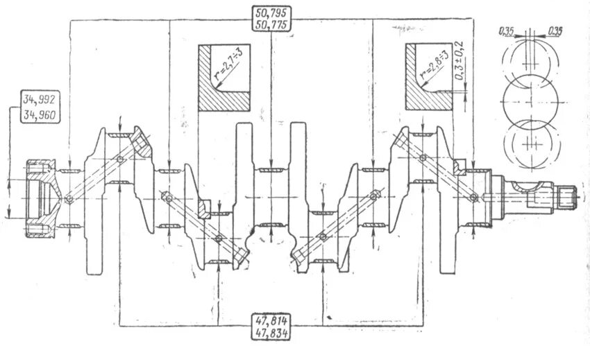 коленвал ваз 2112 чертеж. коленчатый вал размеры. с. коленвал компрессора зил 130 чертеж. коленвал ваз 2106 размеры чертеж.
