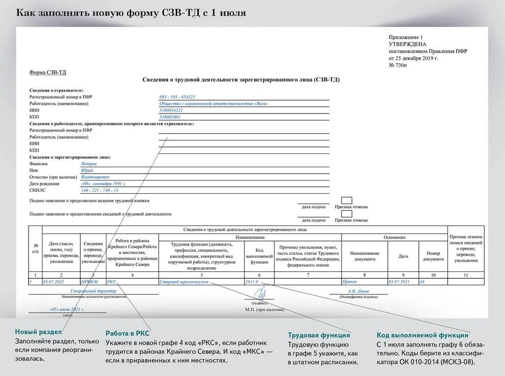 Код сзв тд сторож. СЗВ-ТД 2021 образец. Заполнение формы СЗВ-ТД. СЗВ-ТД образец заполнения 2022. СЗВ-ТД 2022 новая форма.